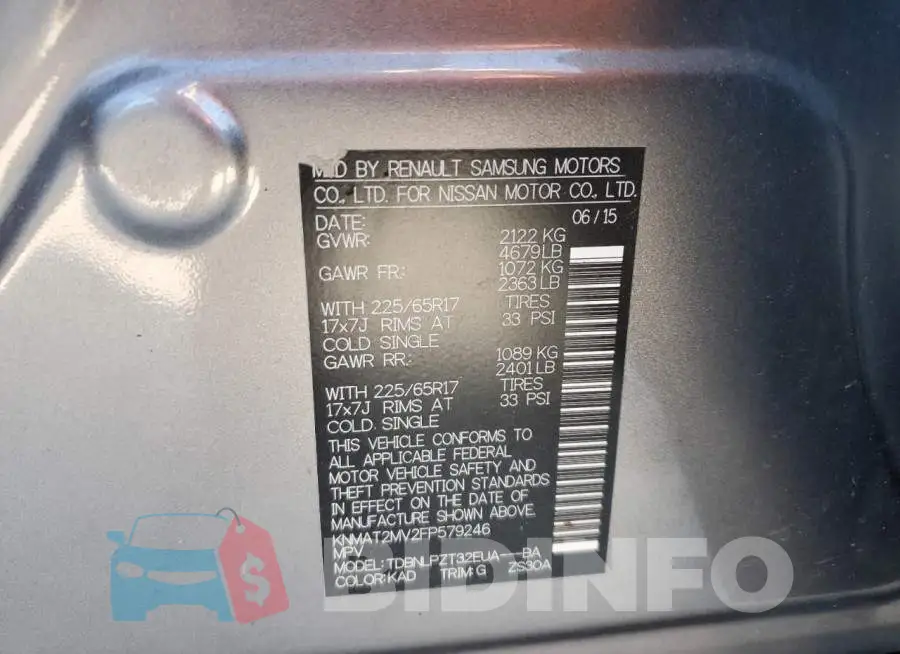 KNMAT2MV2FP579246 Photo# 12