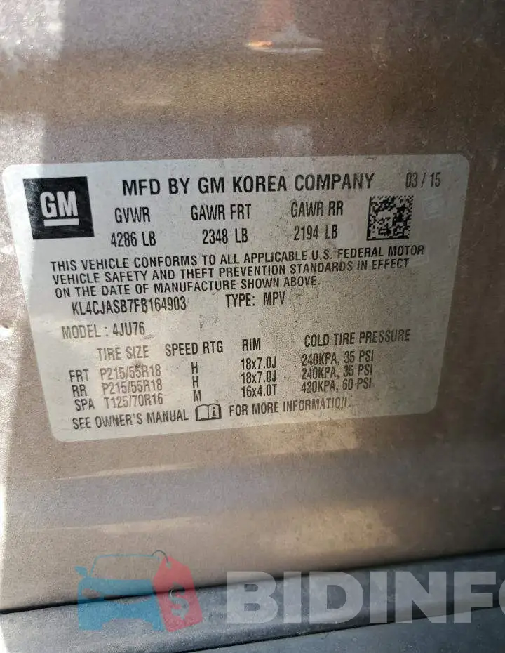 KL4CJASB7FB164903 Photo# 12