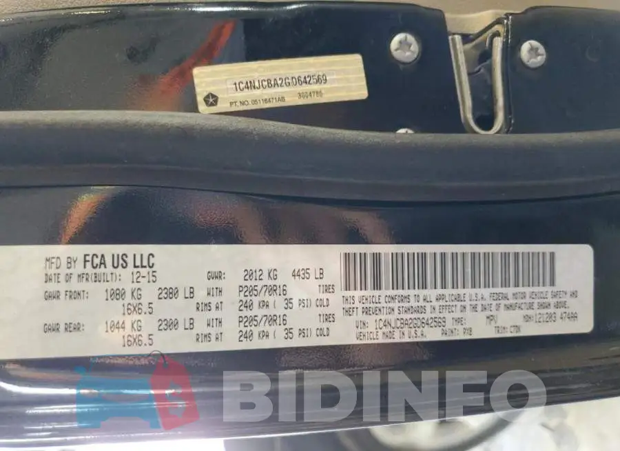 1C4NJCBA2GD642569 Photo# 12