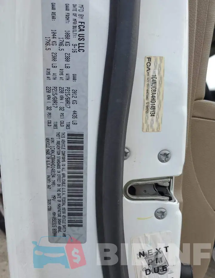 1C4NJCBA4HD148134 Photo# 13
