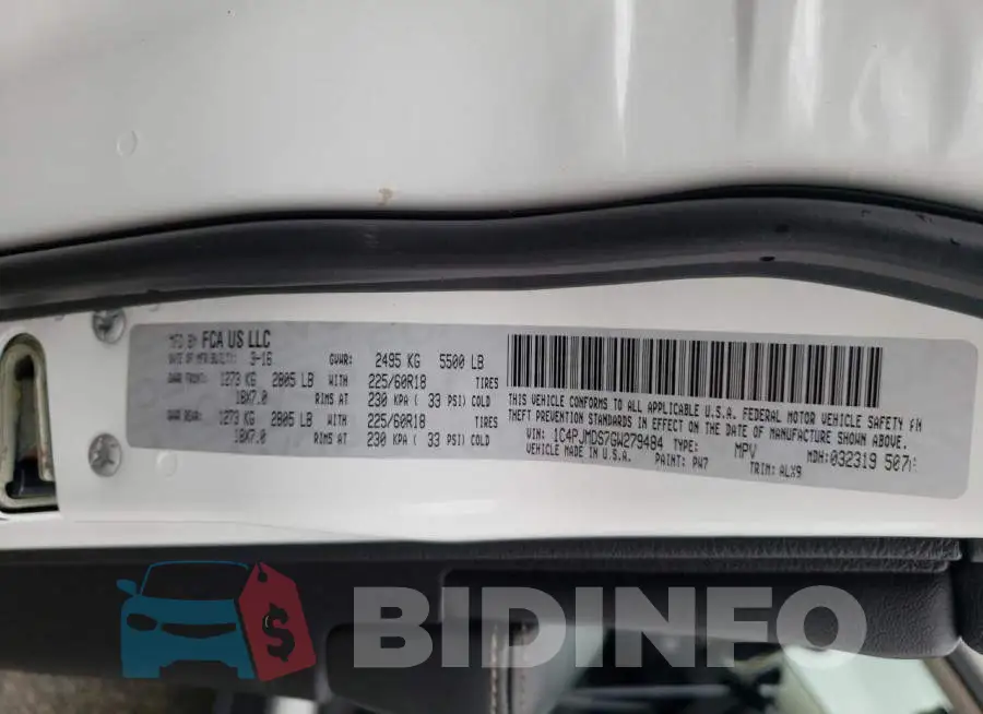 1C4PJMDS7GW279484 Photo# 13