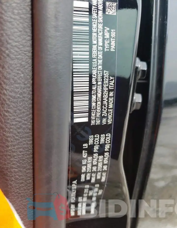 ZACCJAAB2HPE92357 Photo# 13