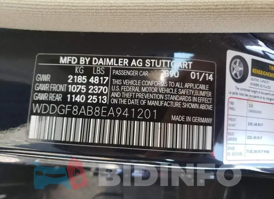 WDDGF8AB8EA941201 Photo# 13