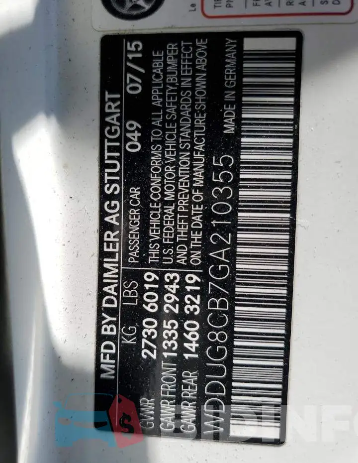 WDDUG8CB7GA210355 Photo# 12