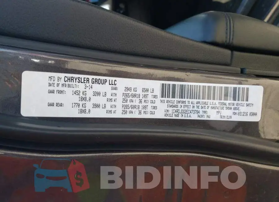 1C4RDJDG2EC473784 Photo# 14