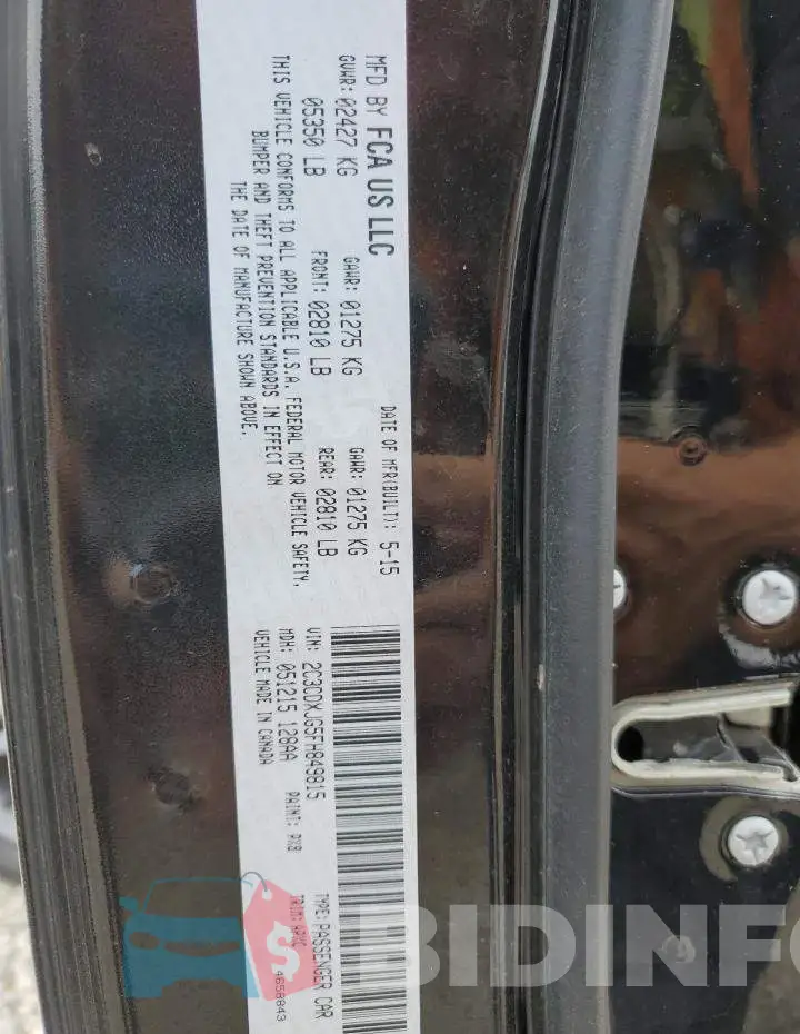 2C3CDXJG5FH849815 Photo# 12