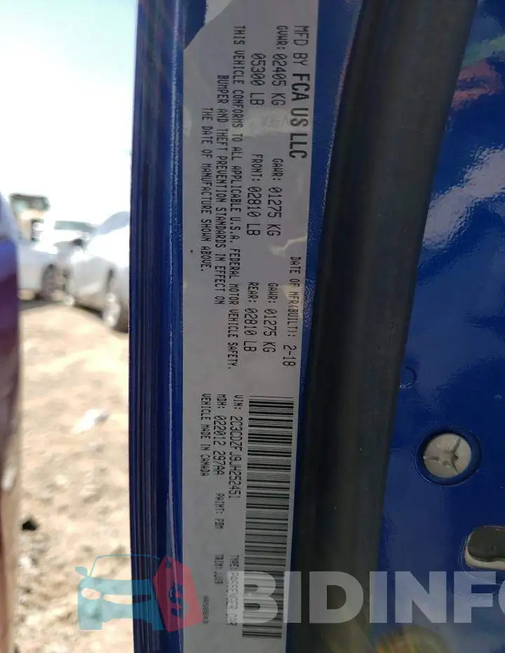 2C3CDZFJ9JH252451 Photo# 12