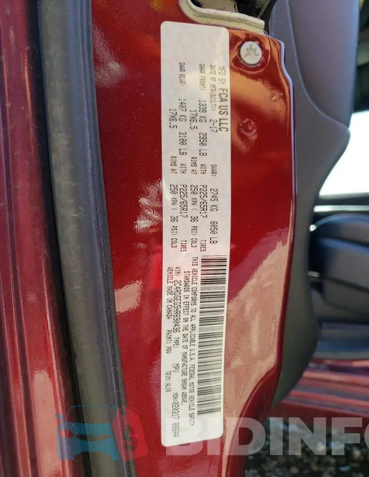 2C4RDGEG5HR690436 Photo# 10