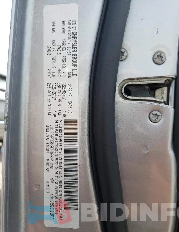 3C4PDCBG2FT582872 Photo# 13