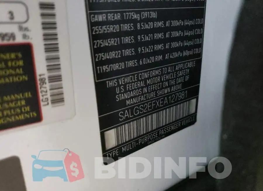 SALGS2EFXEA127981 Photo# 14