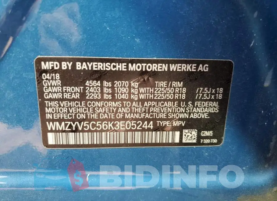 WMZYV5C56K3E05244 Photo# 12