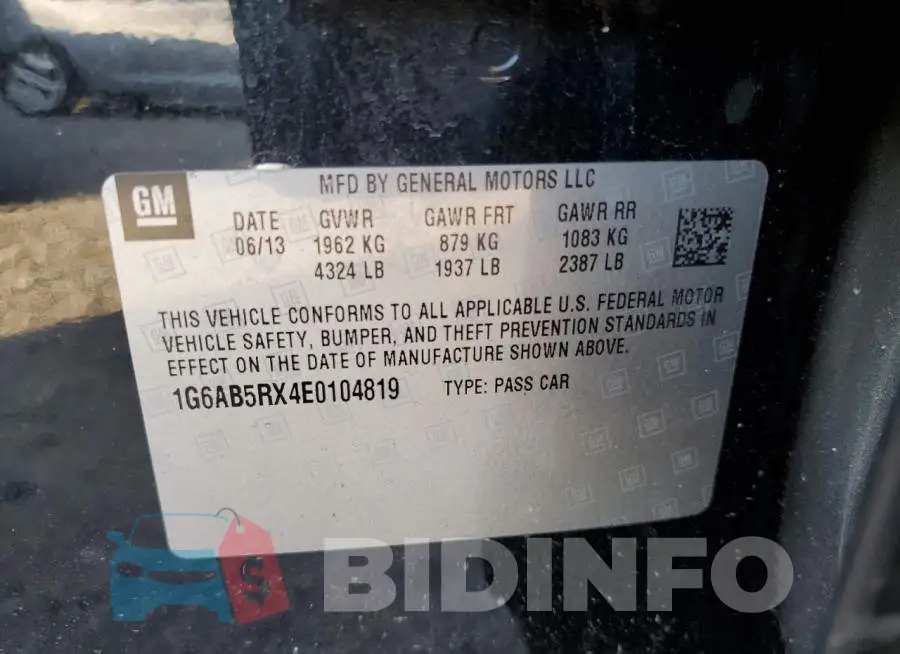 1G6AB5RX4E0104819 Photo# 10