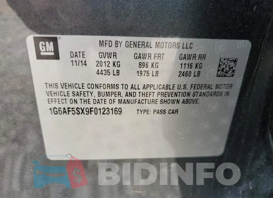 1G6AF5SX9F0123169 Photo# 12