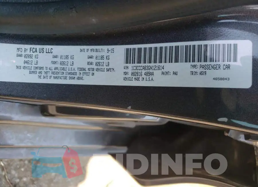 1C3CCCAB3GN121614 Photo# 13