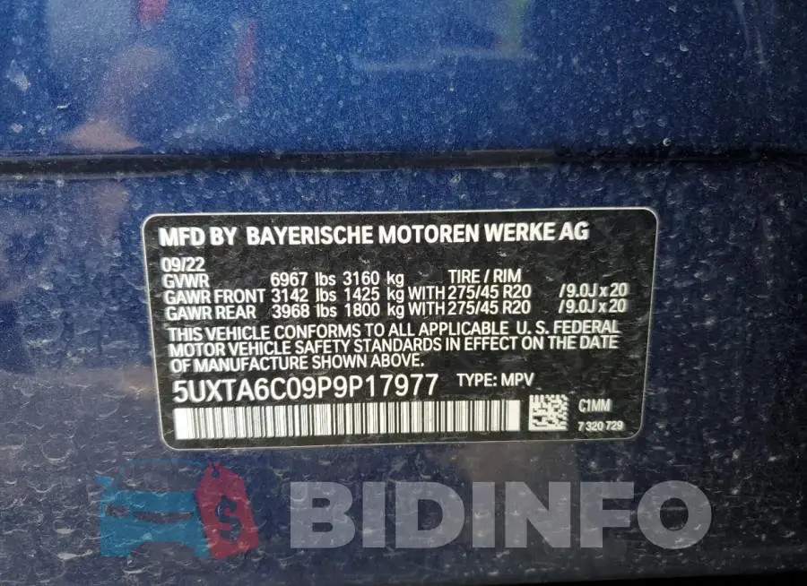 5UXTA6C09P9P17977 Photo# 13