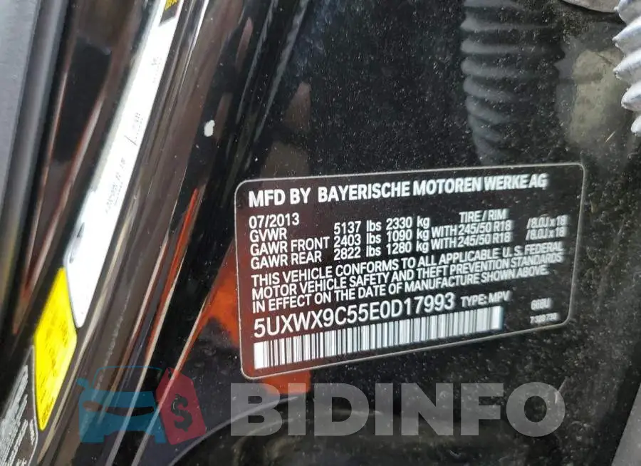5UXWX9C55E0D17993 Photo# 13