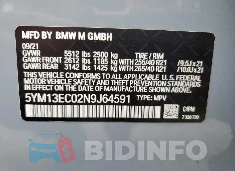 5YM13EC02N9J64591 Photo# 13