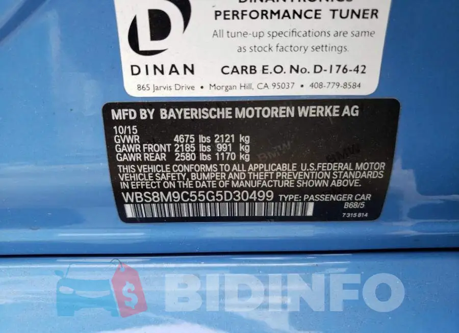 WBS8M9C55G5D30499 Photo# 12