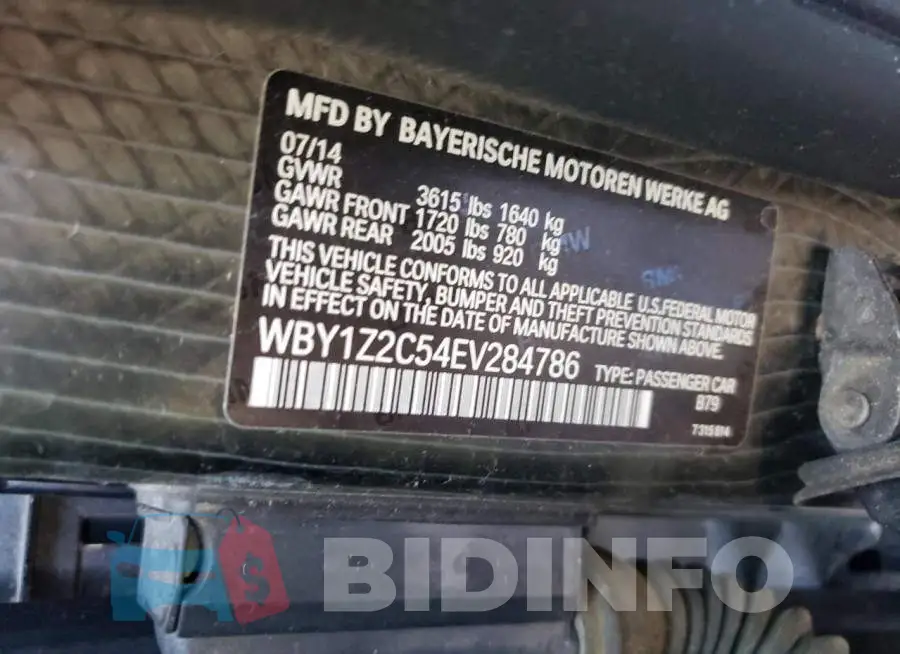 WBY1Z2C54EV284786 Photo# 12