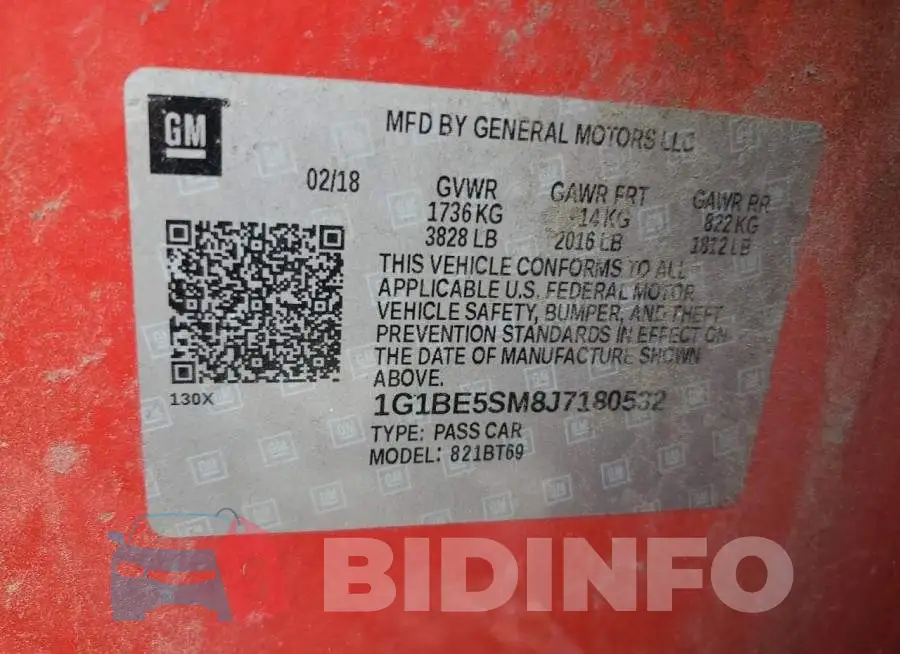 1G1BE5SM8J7180532 Photo# 13