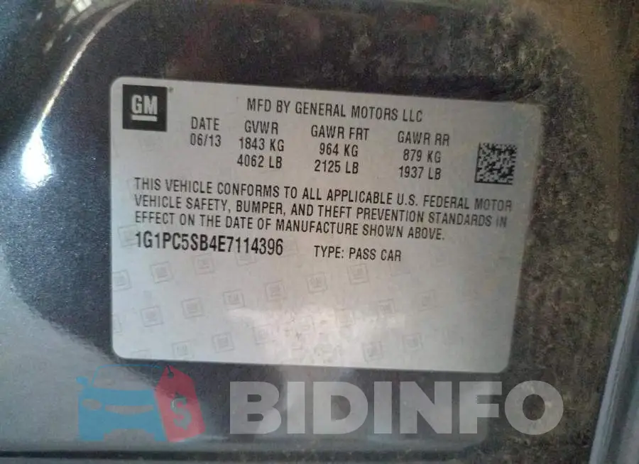 1G1PC5SB4E7114396 Photo# 12