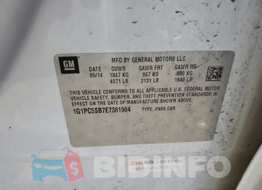 1G1PC5SB7E7381984 Photo# 12