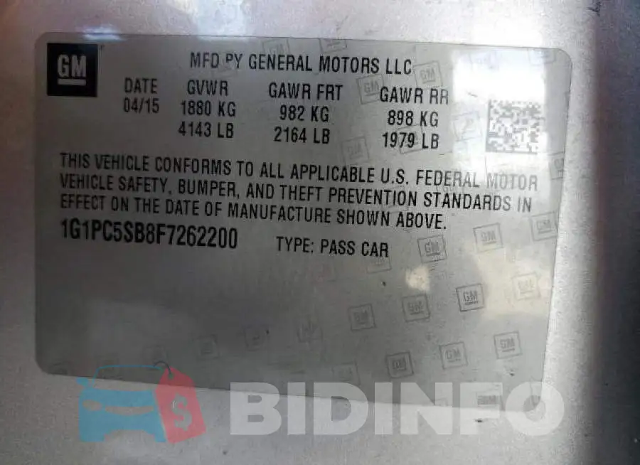 1G1PC5SB8F7262200 Photo# 12