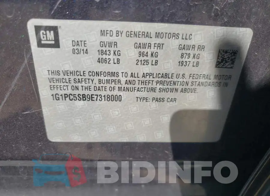 1G1PC5SB9E7318000 Photo# 12