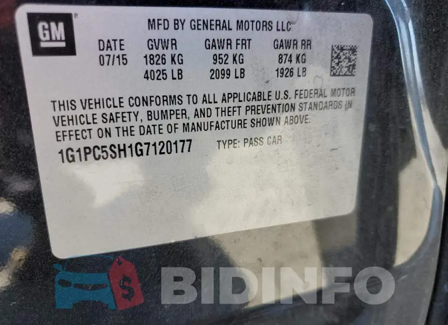 1G1PC5SH1G7120177 Photo# 12