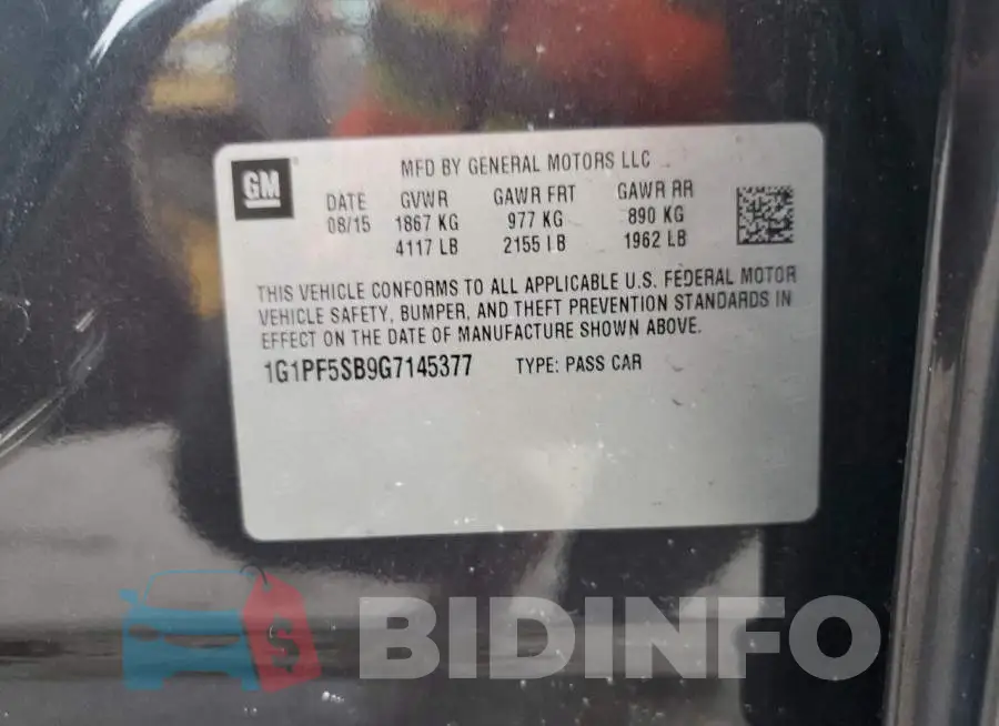 1G1PF5SB9G7145377 Photo# 13