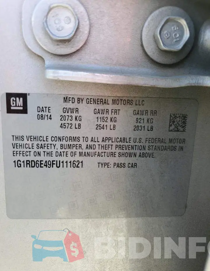 1G1RD6E49FU111621 Photo# 13