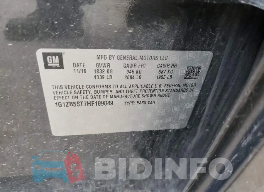1G1ZB5ST7HF189849 Photo# 12