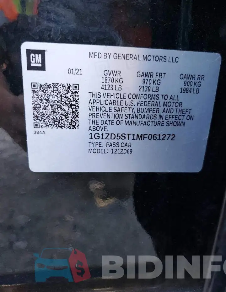 1G1ZD5ST1MF061272 Photo# 12