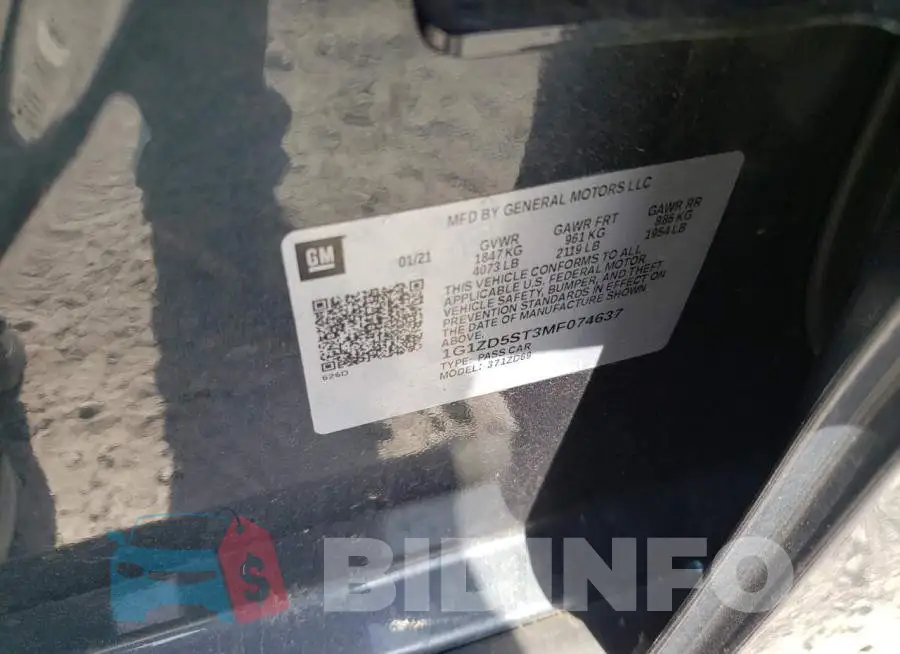 1G1ZD5ST3MF074637 Photo# 12