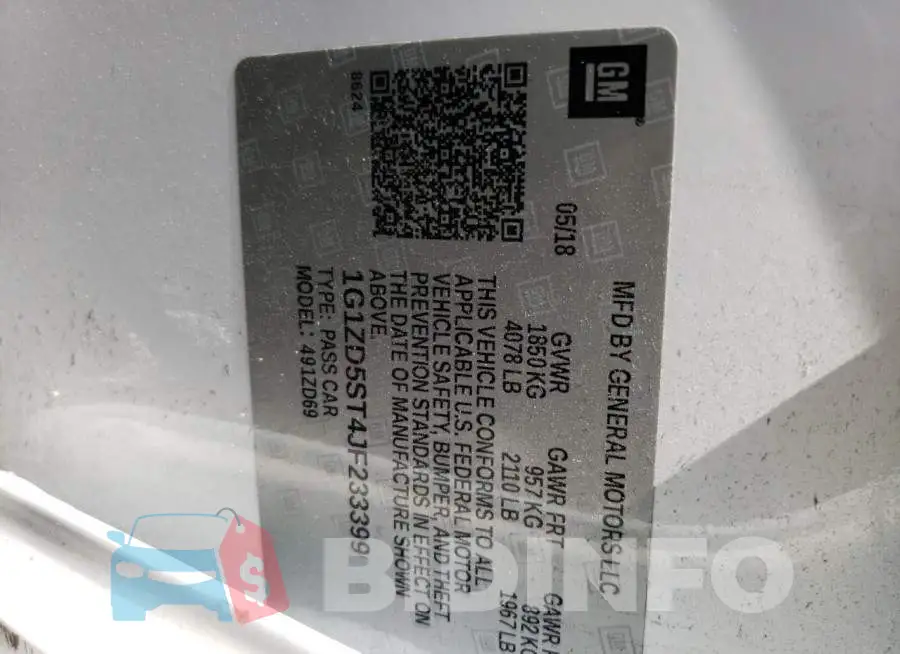 1G1ZD5ST4JF233399 Photo# 12
