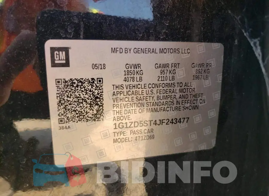 1G1ZD5ST4JF243477 Photo# 12