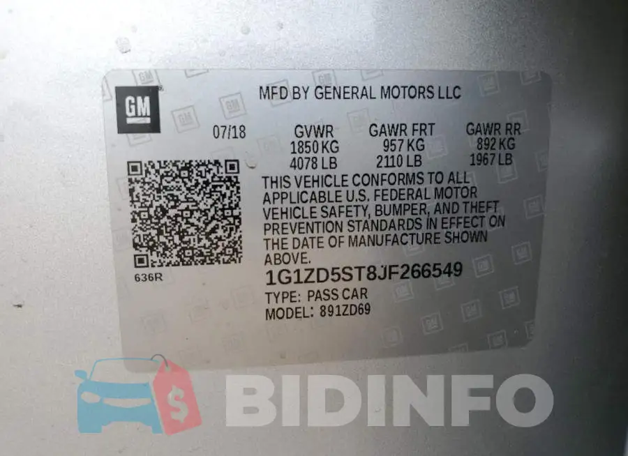 1G1ZD5ST8JF266549 Photo# 12