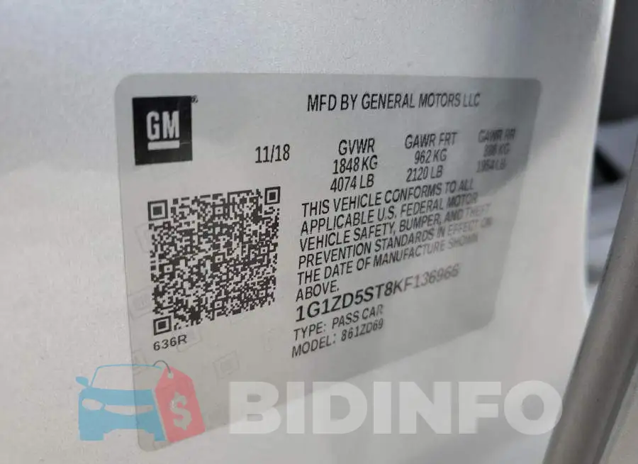 1G1ZD5ST8KF136966 Photo# 12