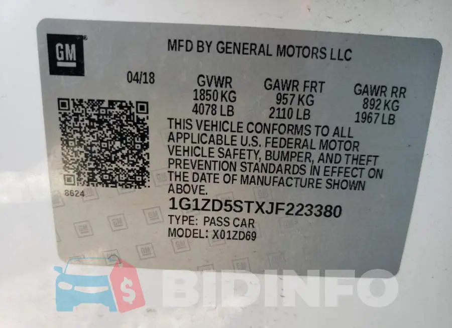 1G1ZD5STXJF223380 Photo# 13