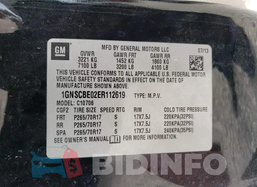 1GNSCBE02ER112619 Photo# 12