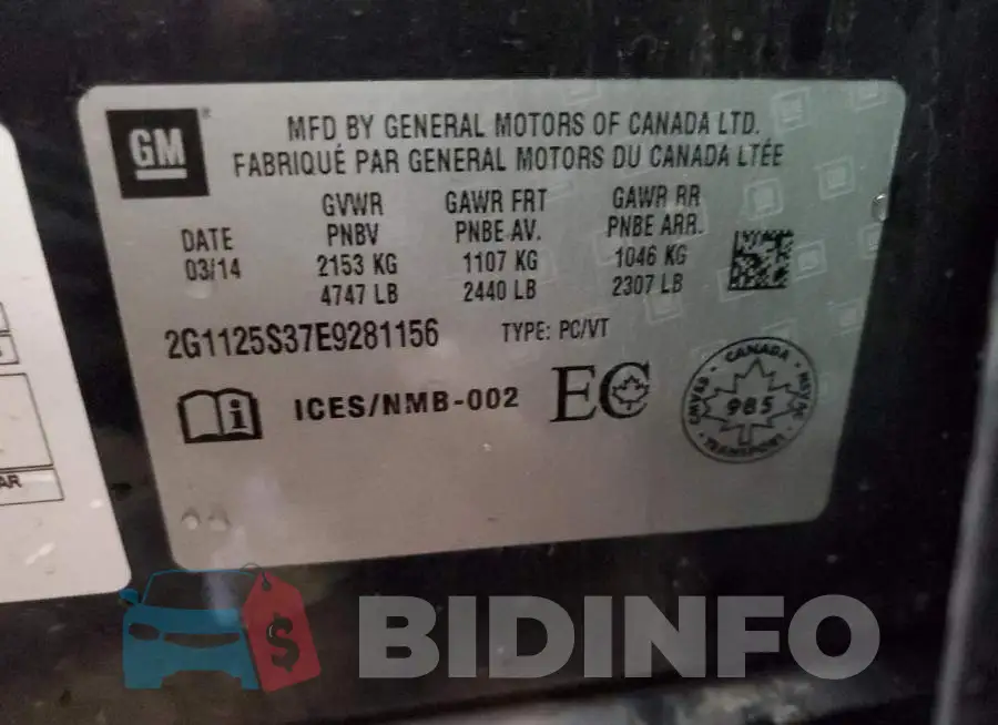 2G1125S37E9281156 Photo# 12