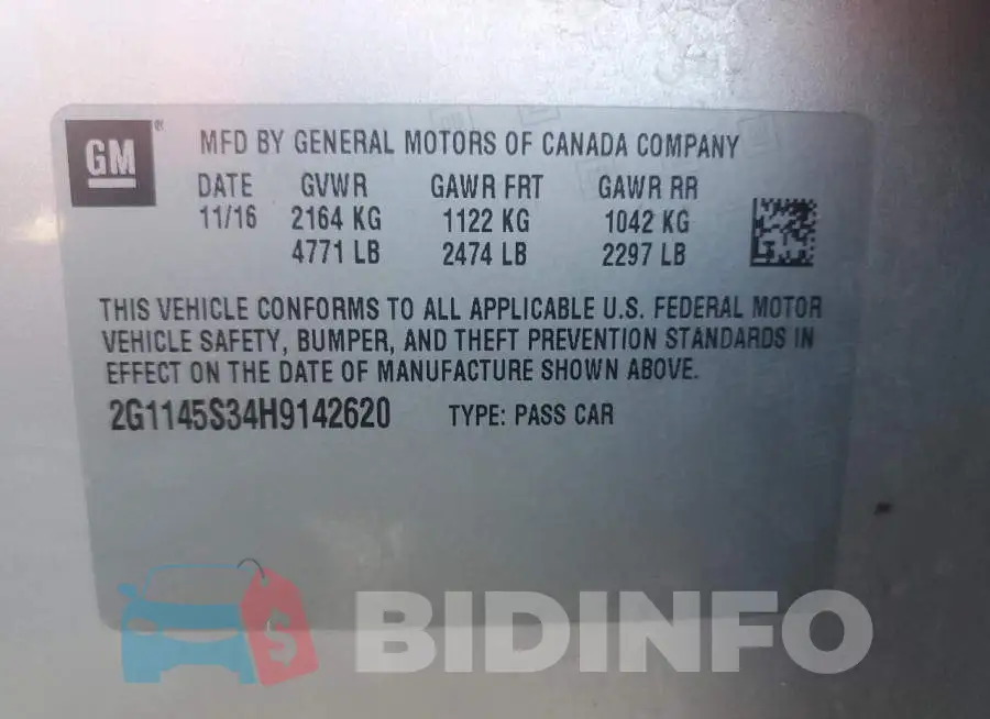 2G1145S34H9142620 Photo# 12
