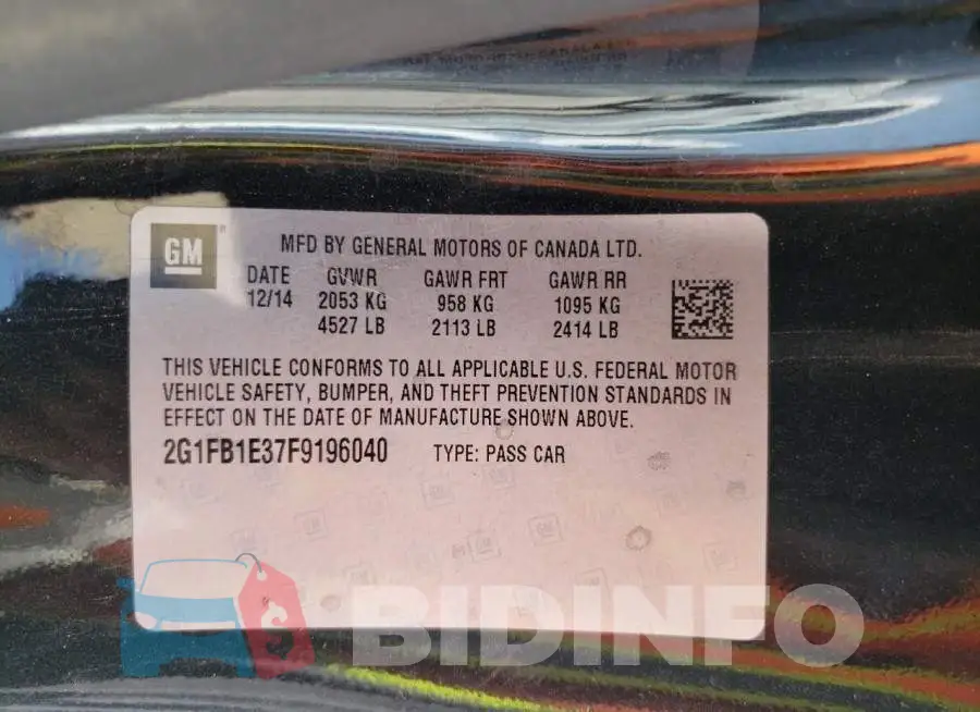 2G1FB1E37F9196040 Photo# 13