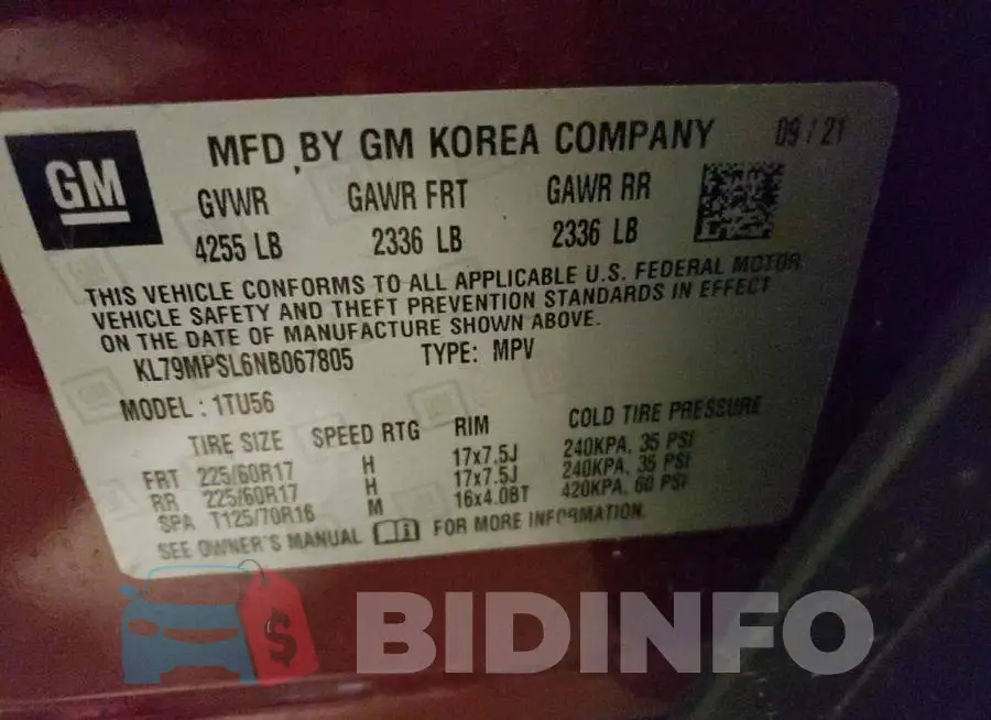 KL79MPSL6NB067805 Photo# 13