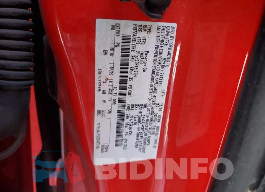 1FADP3F28EL273187 Photo# 12