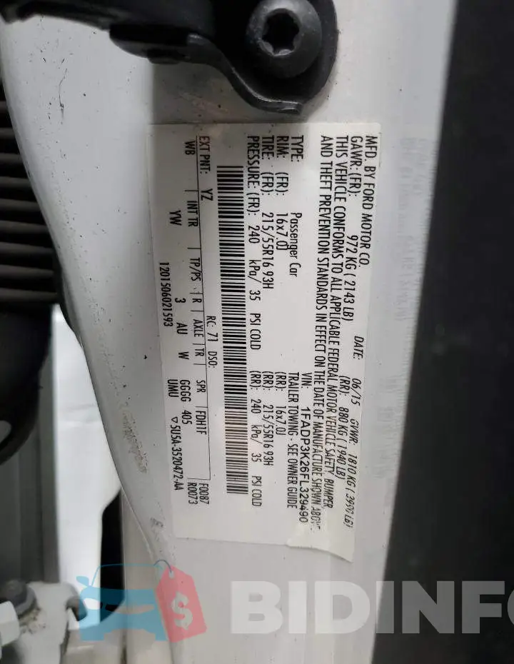 1FADP3K26FL329490 Photo# 12