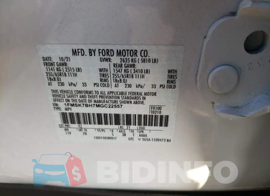 1FMSK7BH7MGC22557 Photo# 10