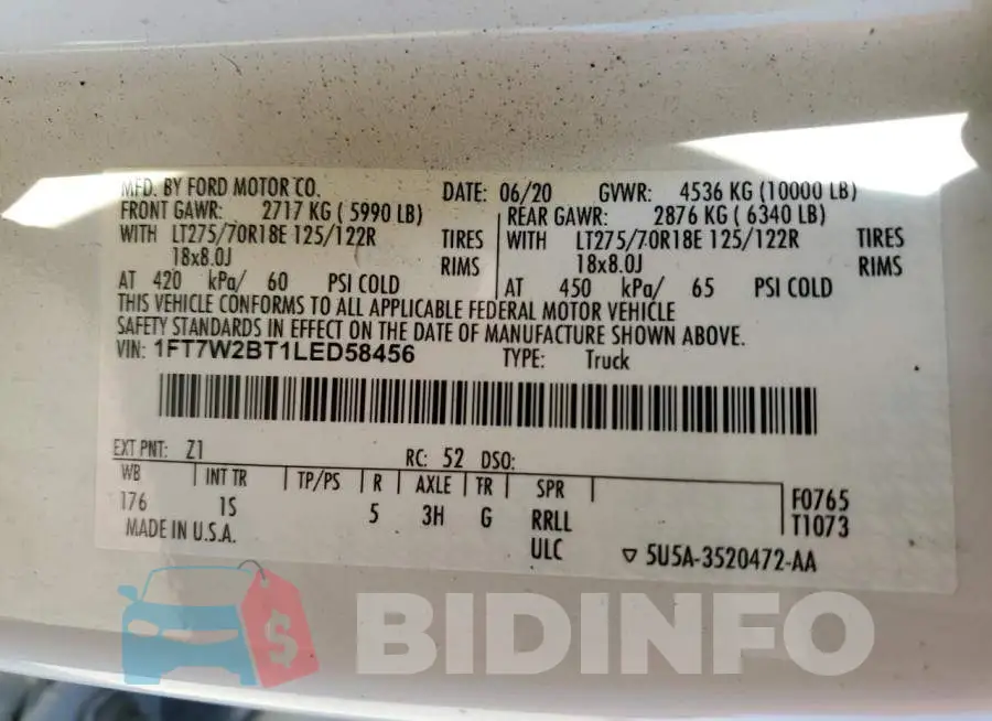 1FT7W2BT1LED58456 Photo# 12
