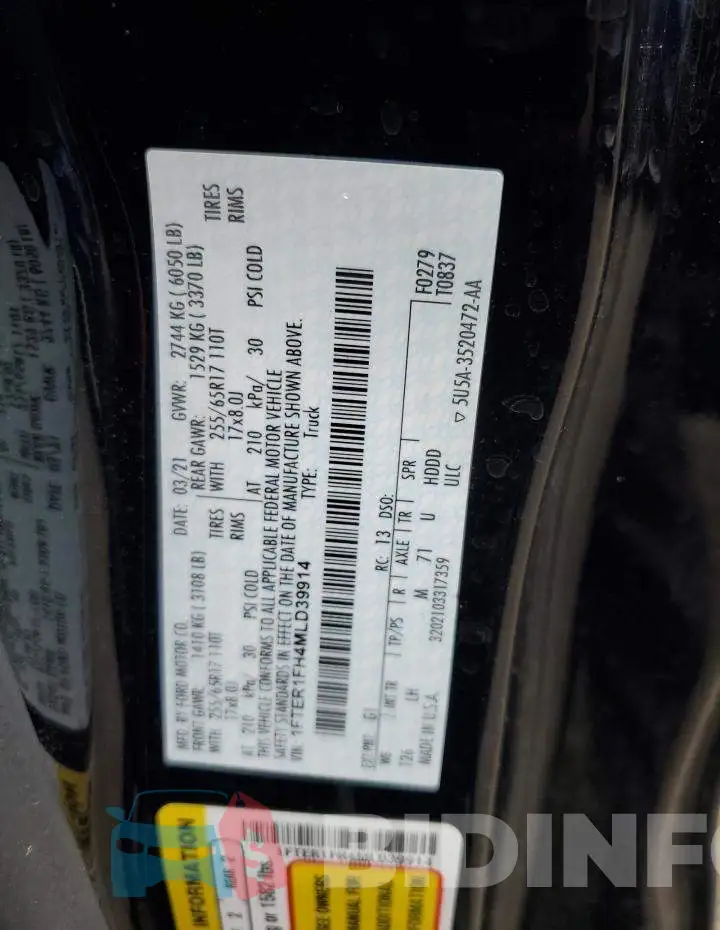 1FTER1FH4MLD39914 Photo# 12