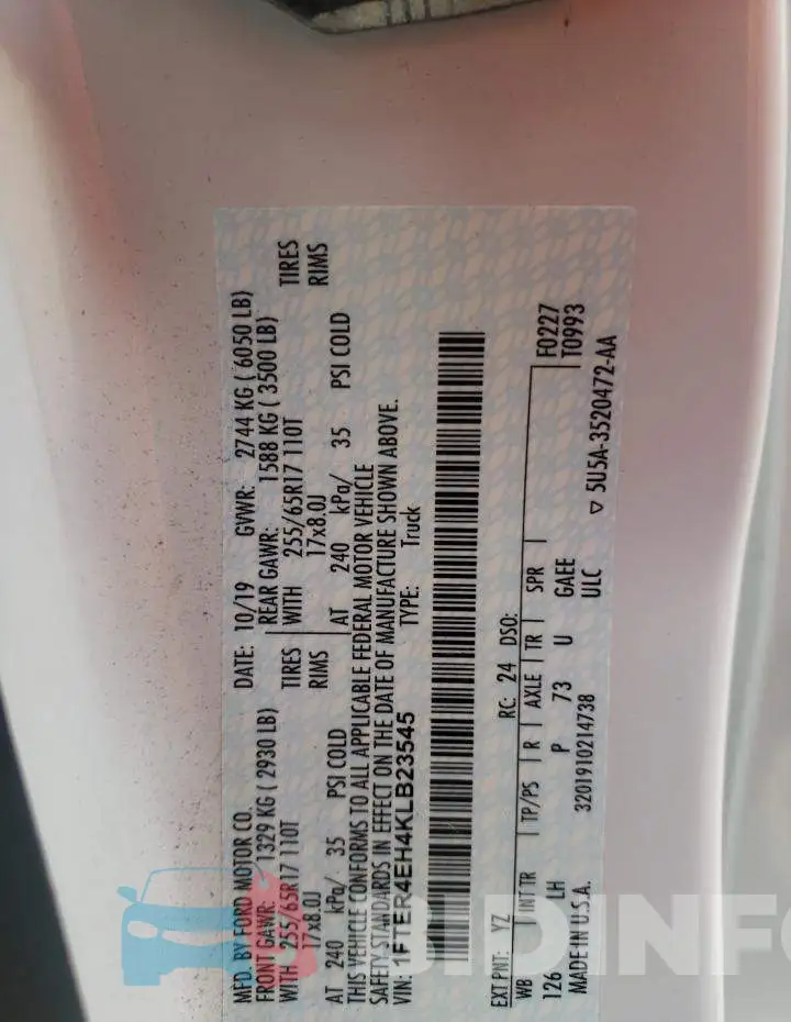 1FTER4EH4KLB23545 Photo# 13